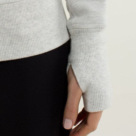 Lululemon Calm & Cozy Jacket - 6 Heathered White - Picture 3 of 10